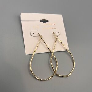 LC Lauren Conrad Gold Teardrop Earrings